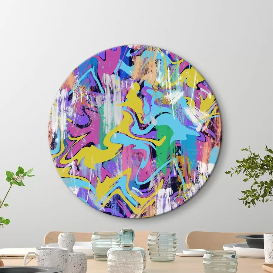 Glezna Krāsains raksts ar otas triepieniem r37056