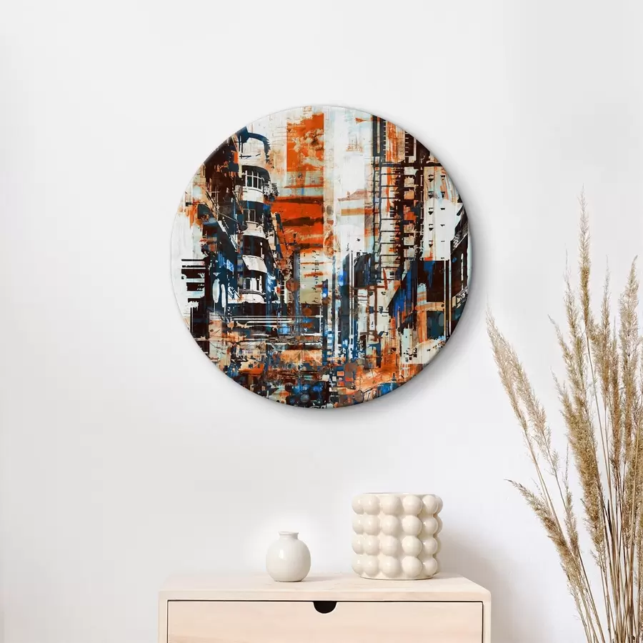 Glezna Mūsdienu abstraktā pilsētvide ielas grunge stilā r37082