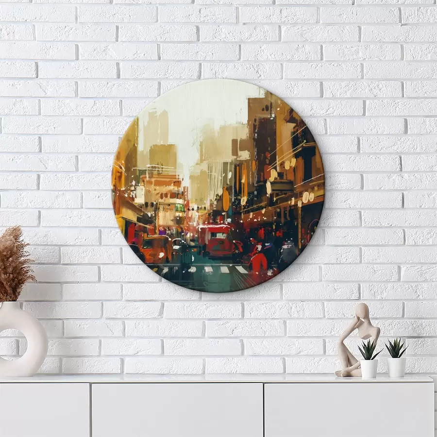 Glezna Pilsētas iela ar pastaigām r37107