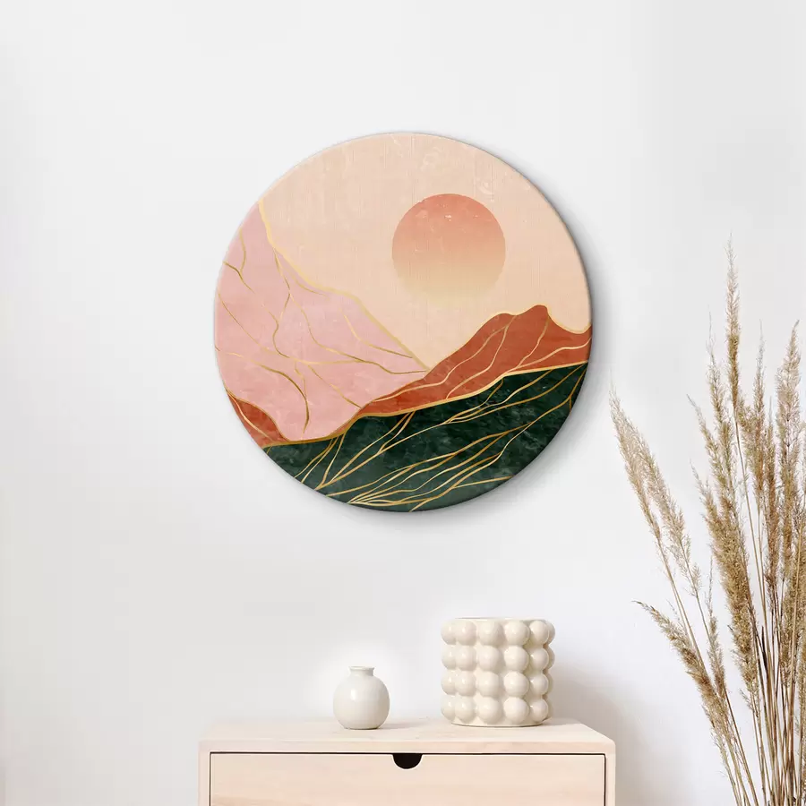 Glezna Kalnu un saules attēls r37553