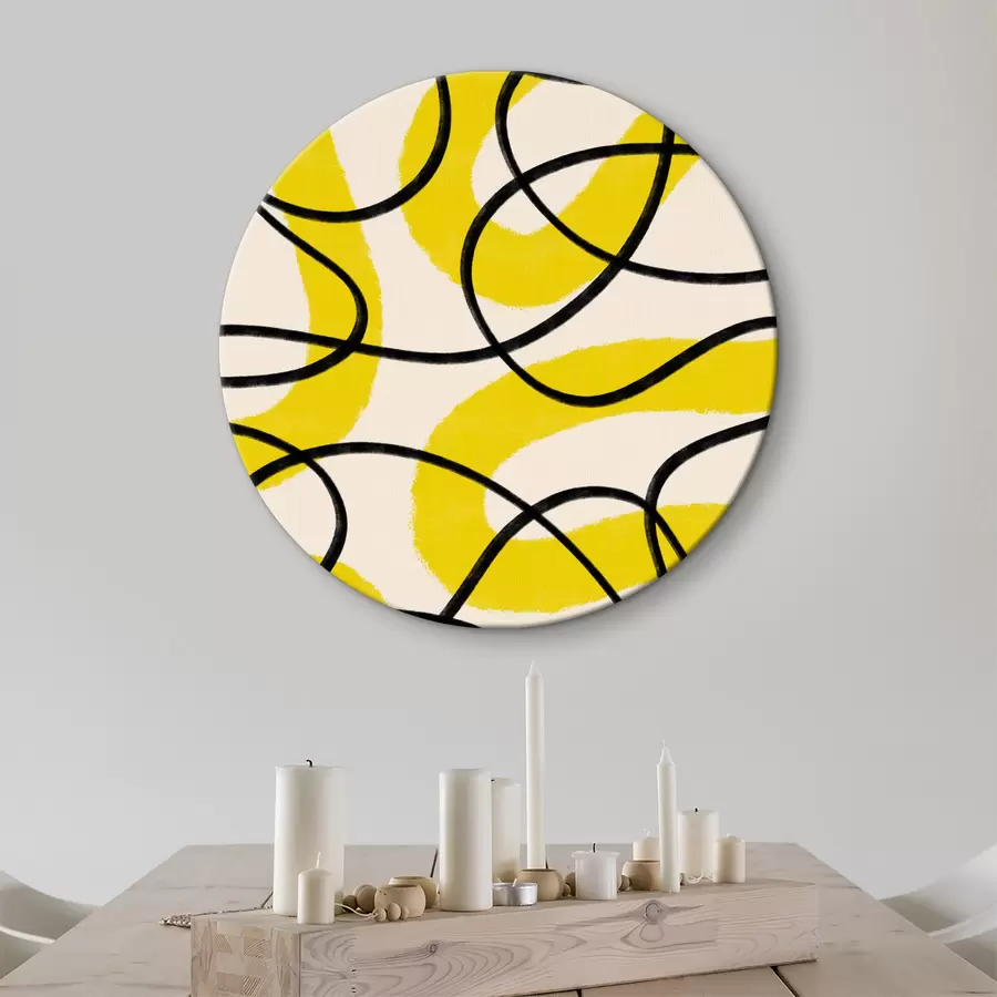 Glezna Dzeltenā līnija un melnā līnija r37571