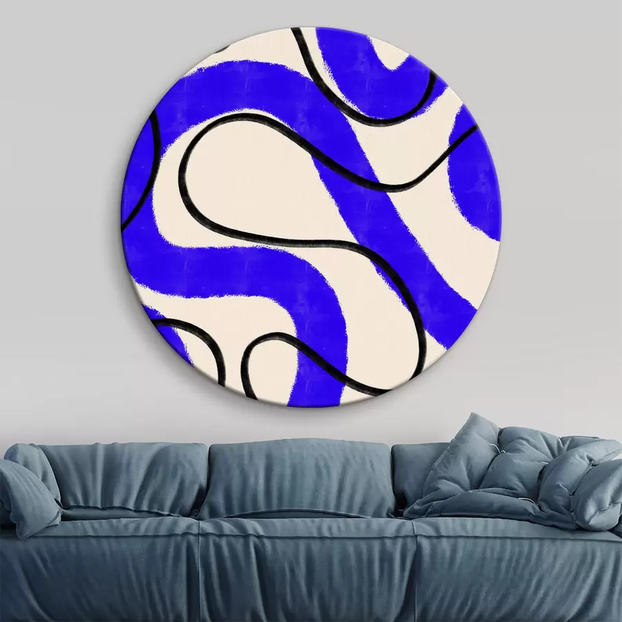 Glezna Zils un balts raksts r37572