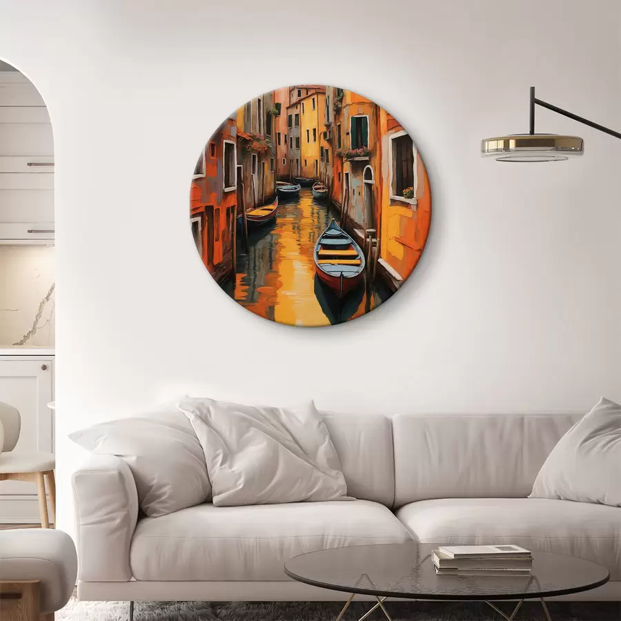 Glezna Laiva kanālā starp ēkām r37790