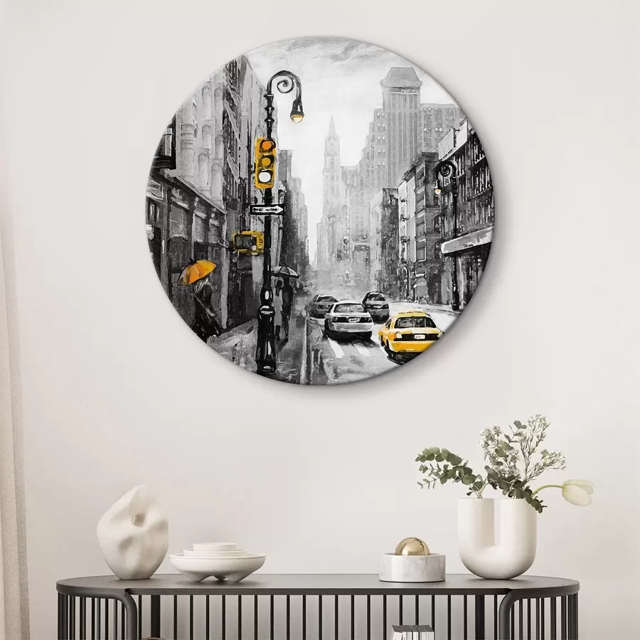 Glezna Lietaina diena pilsētas ielās r37892v1