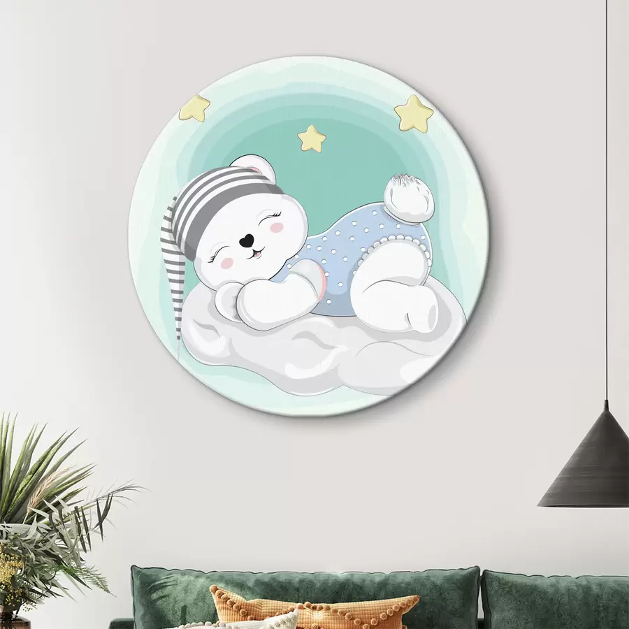 Glezna Burvju lācis sapņo uz mākoņa r38040