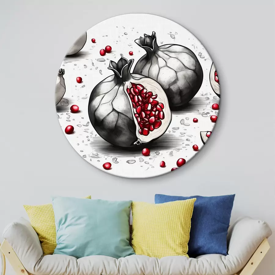 Glezna Uz pusēm sagriezts granātābols r38119