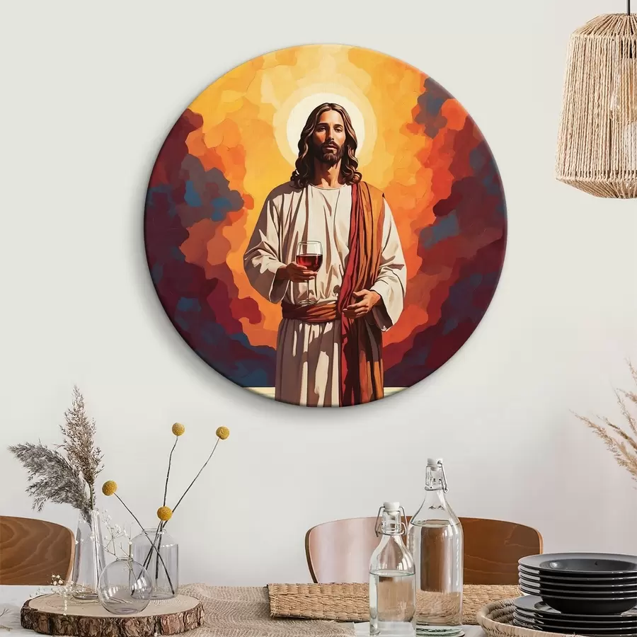 Glezna Vīrieša attēls ar vīna glāzi r38125