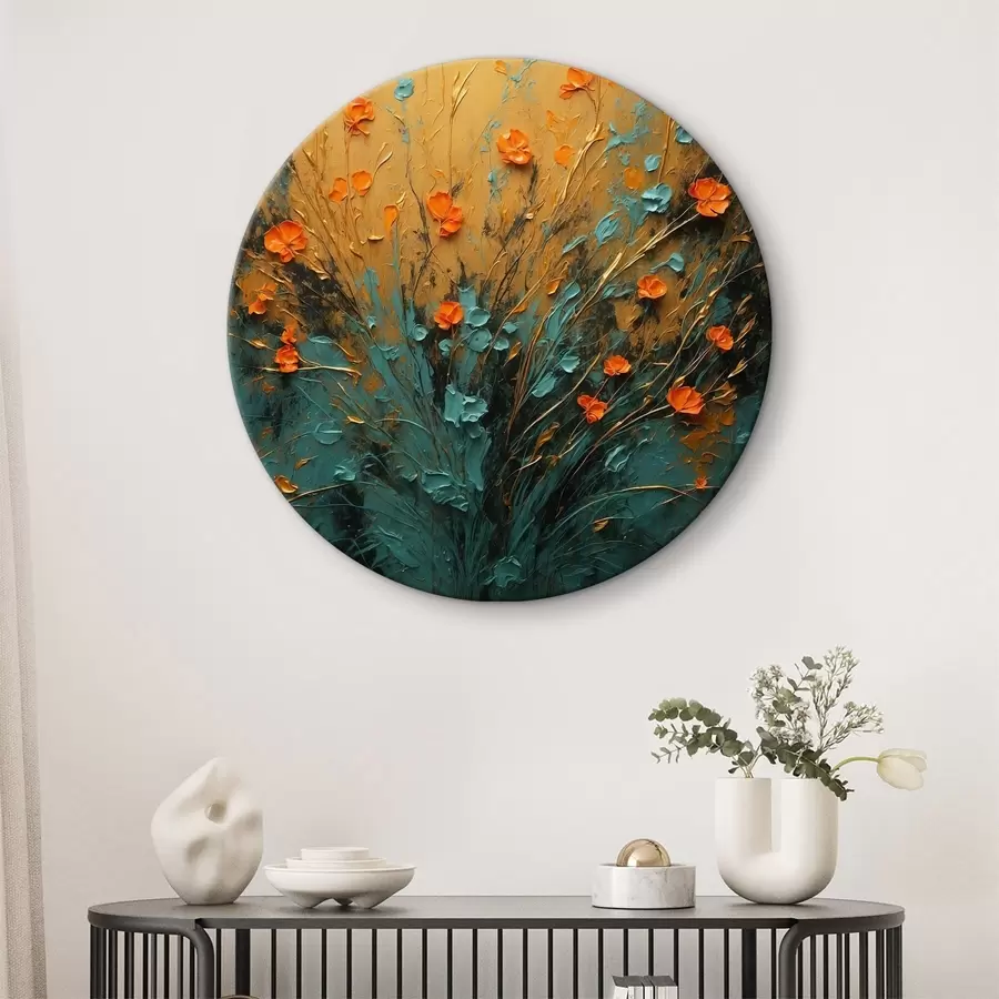 Glezna Attēls ar ziediem pie sienas r38173