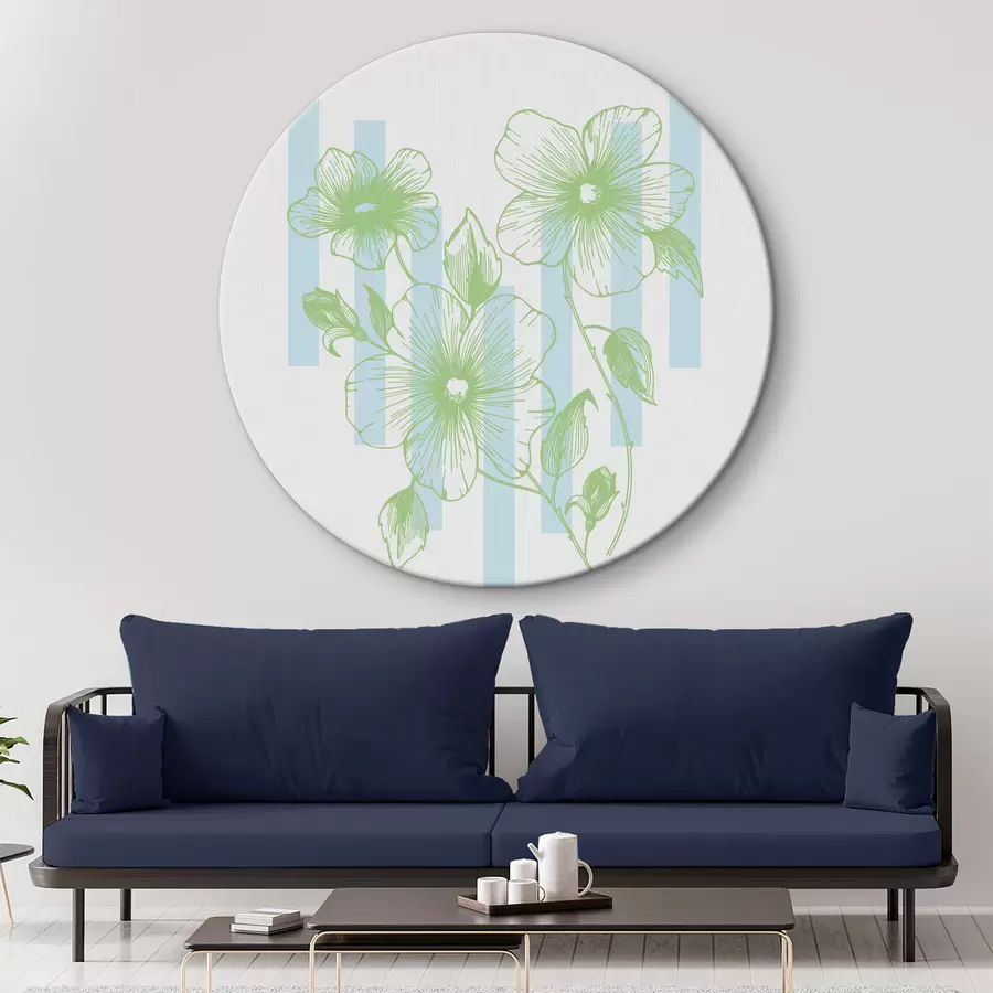 Glezna Ziedu zīmējums uz sienas r38212