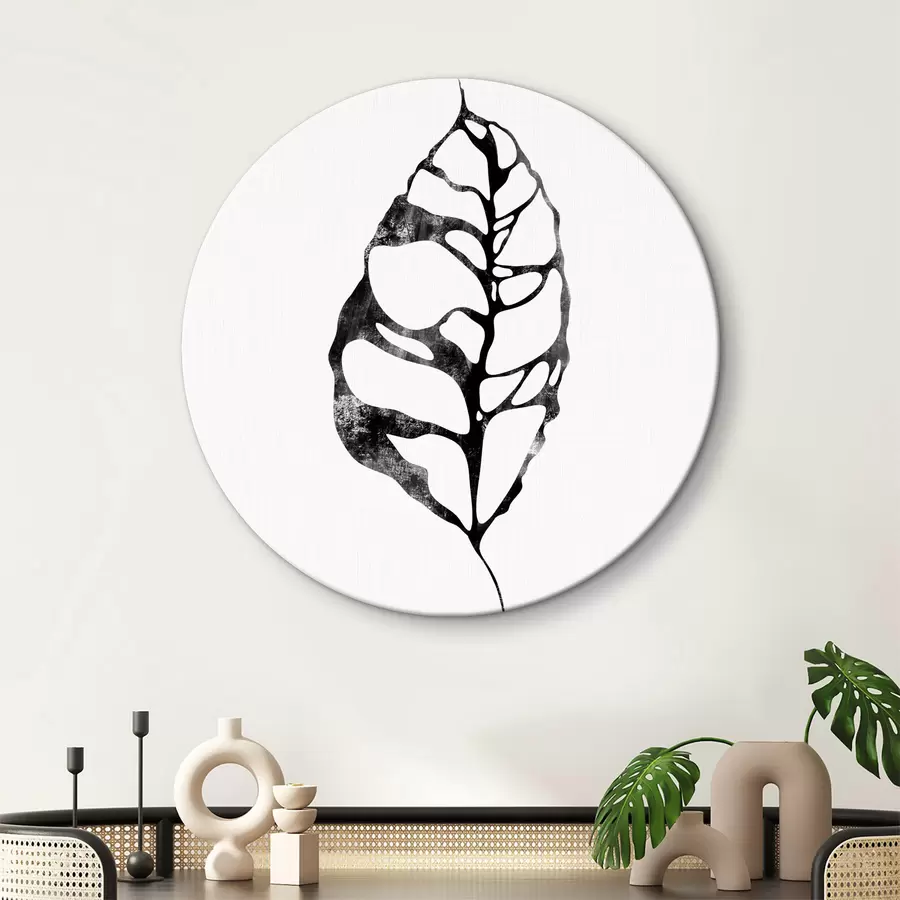 Glezna Lapa melnbaltā krāsā r38344