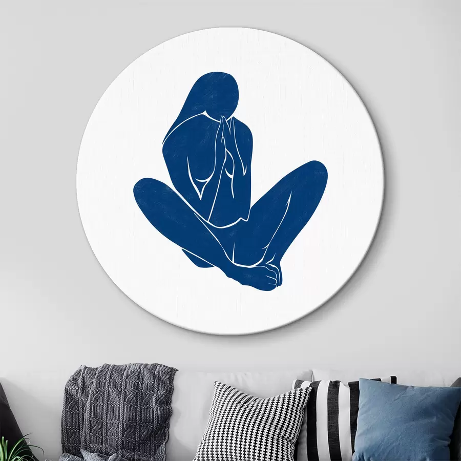 Glezna Sievietes siluets zilā krāsā r38388