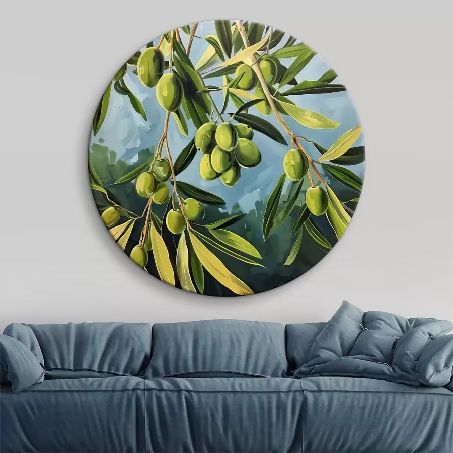 Glezna Zaļie augļi uz koka r38418