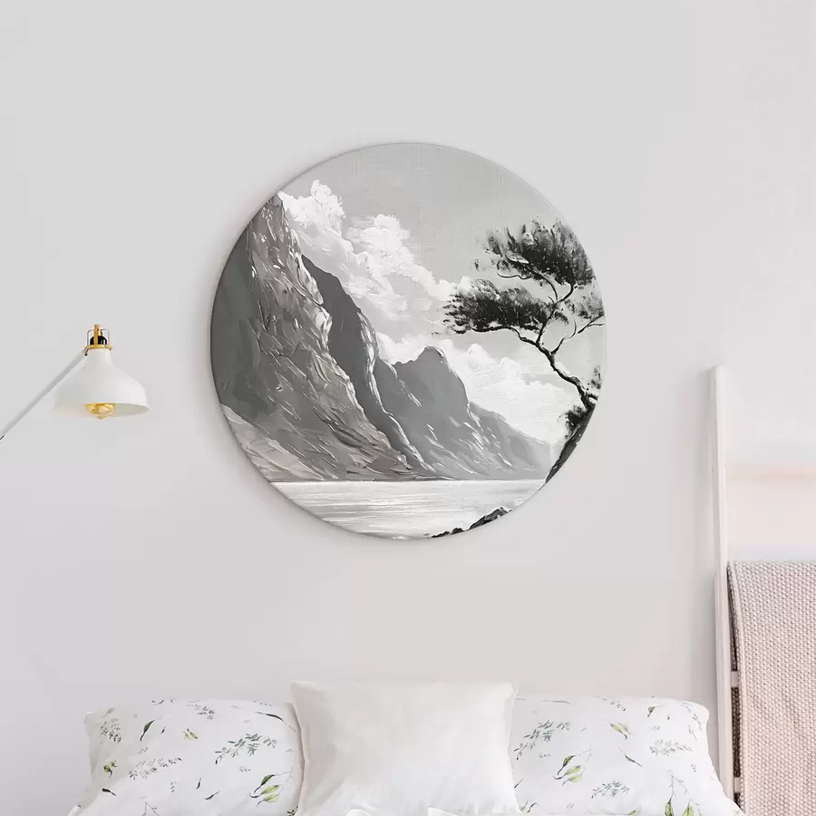 Glezna Pludmale ar koku un ūdenstilpi r38421