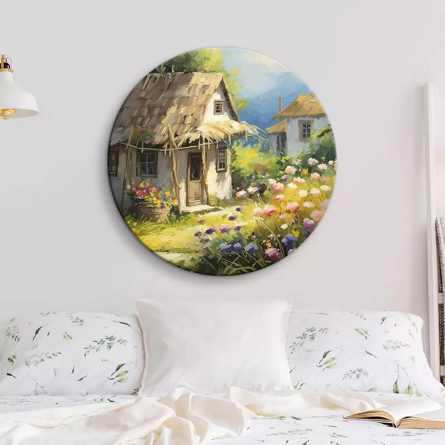 Glezna Mājas apgleznošana ar ziediem r38495