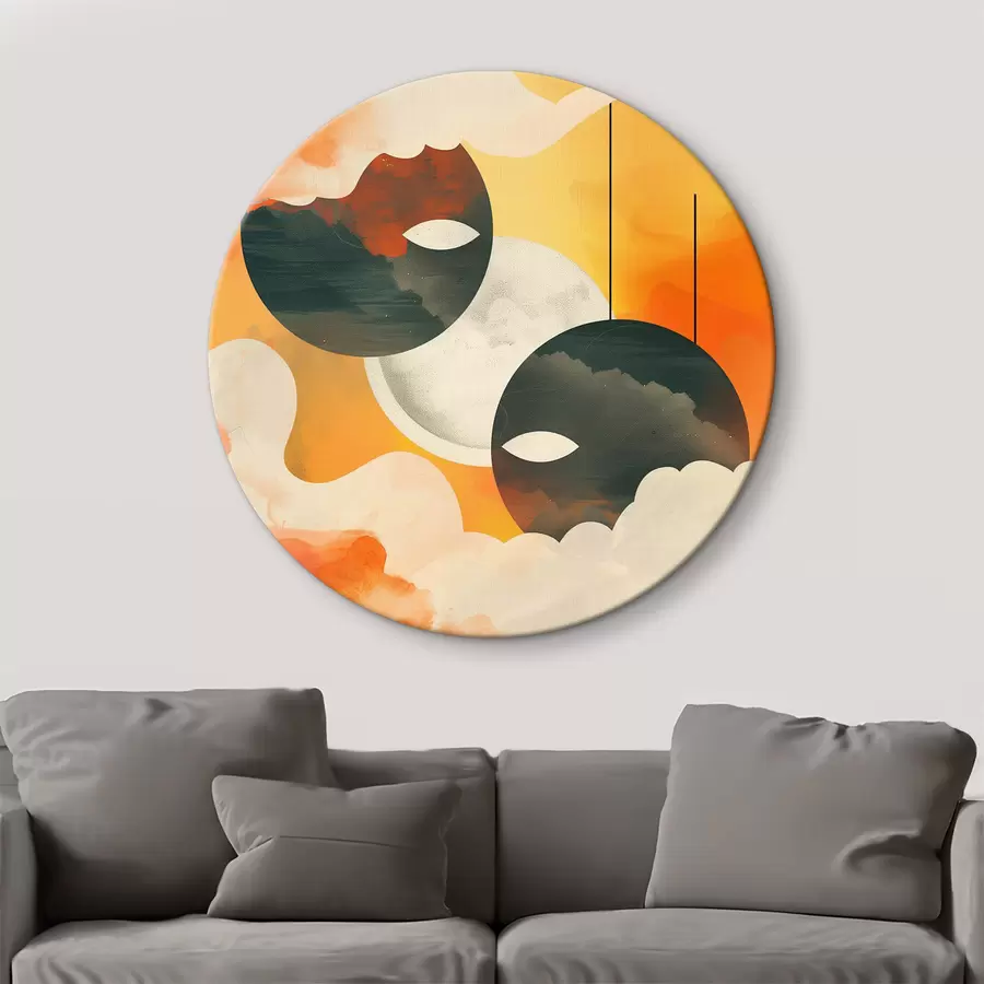 Glezna Divu apļu un mākoņu attēls r38524