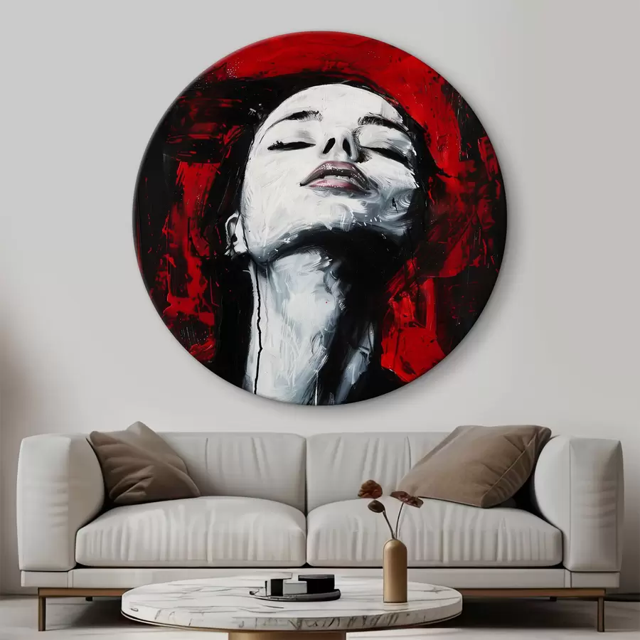 Glezna Attēls, kurā redzama sieviete ar aizvērtām acīm un Endija Vorhola muzejs fonā r38557