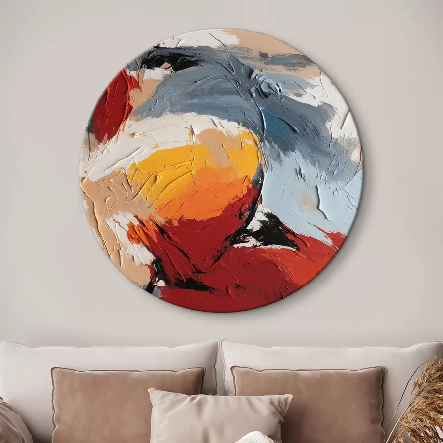 Glezna Emociju sadursme spilgtā abstrakcijā r38579