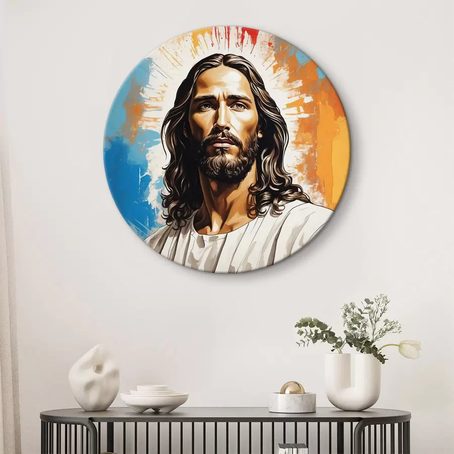 Glezna Vīrieša attēls ar gariem matiem r38589