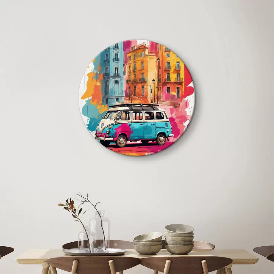 Glezna Krāsains ceļojums pa pilsētas vietām r38593