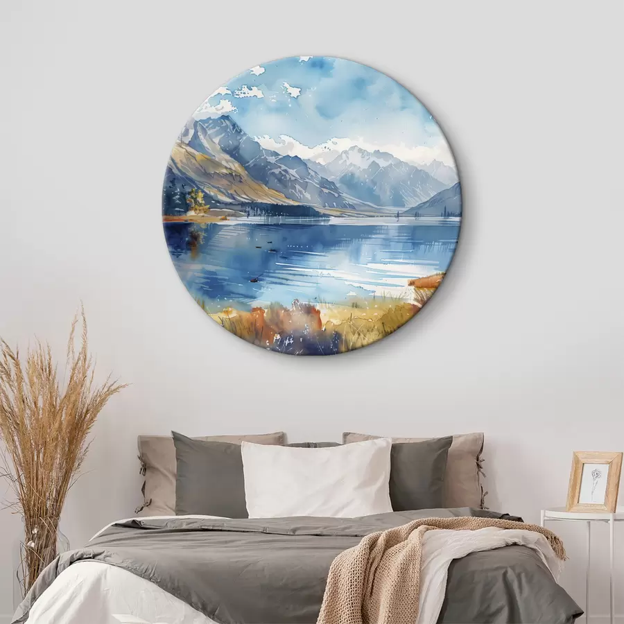 Glezna Akvareļu kalnu ainava, rudens krāsas r40308