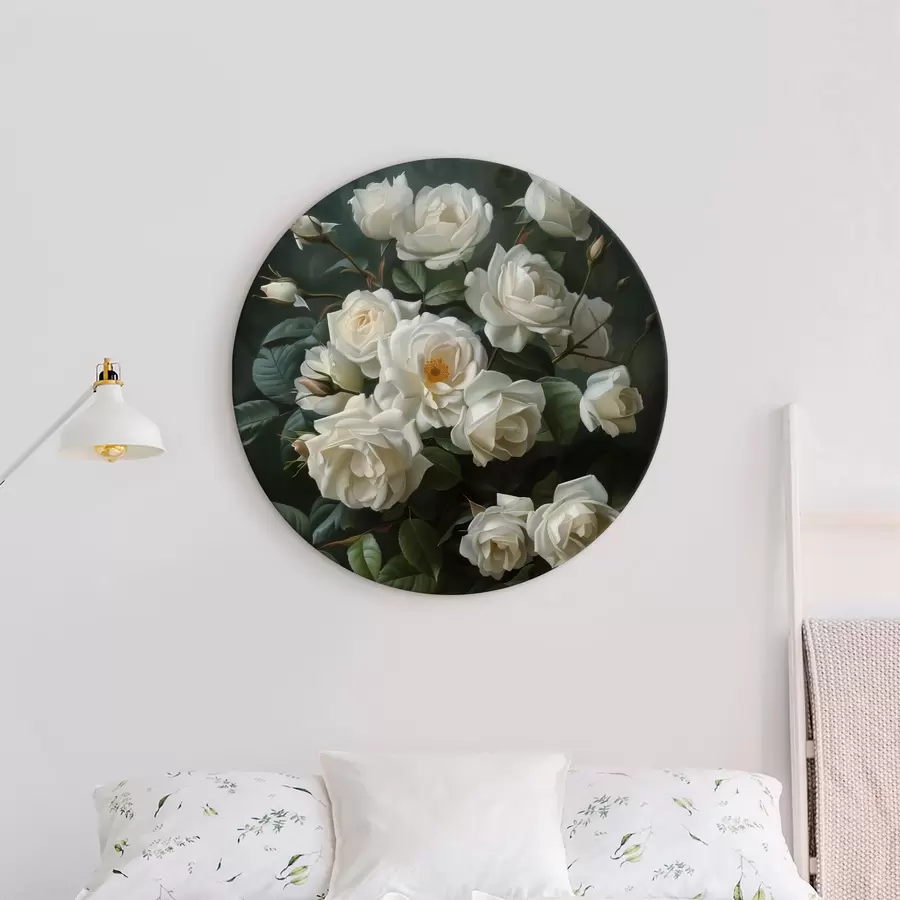 Glezna Baltas rozes vāzē r40447