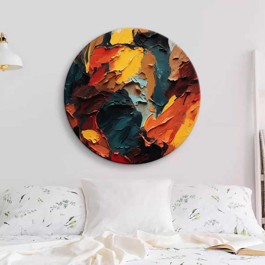 Glezna Abstrakta daudzkrāsaina eļļas glezna r40457