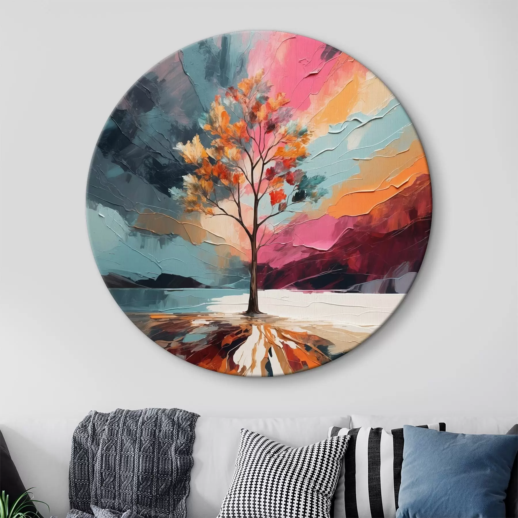 Glezna Abstraktā akrila glezniecība ar koku r40461