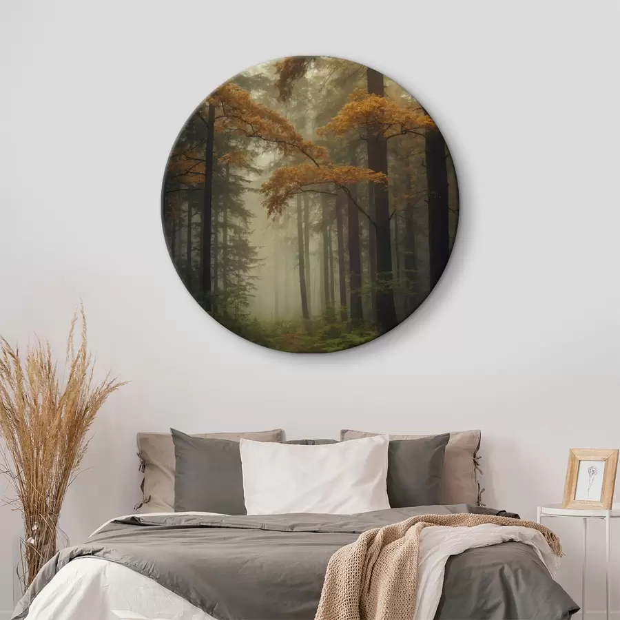 Glezna Migla rudens mežā r40474