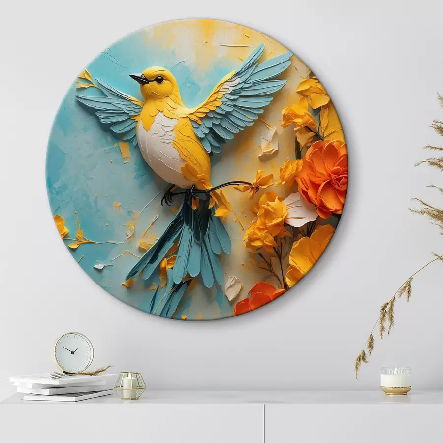 Glezna Putns uz abstrakta fona r40484