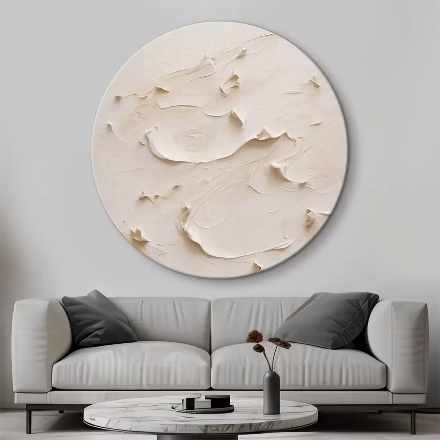 Glezna Abstraktā glezniecība baltās eļļas krāsās r40623