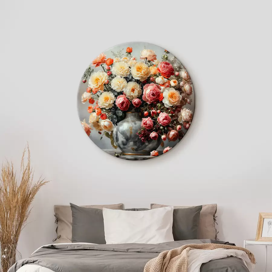 Glezna Spilgtu ziedu pušķis vāzē r40733