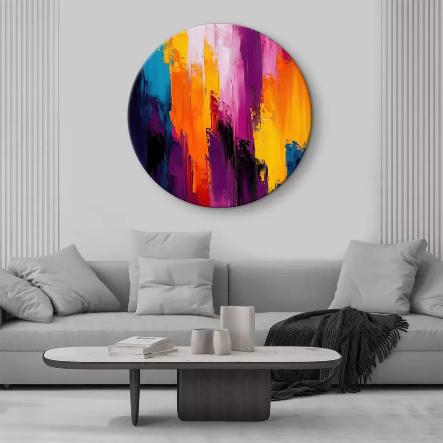 Glezna Abstrakcija ar krāsainiem krāsu triepieniem r40736