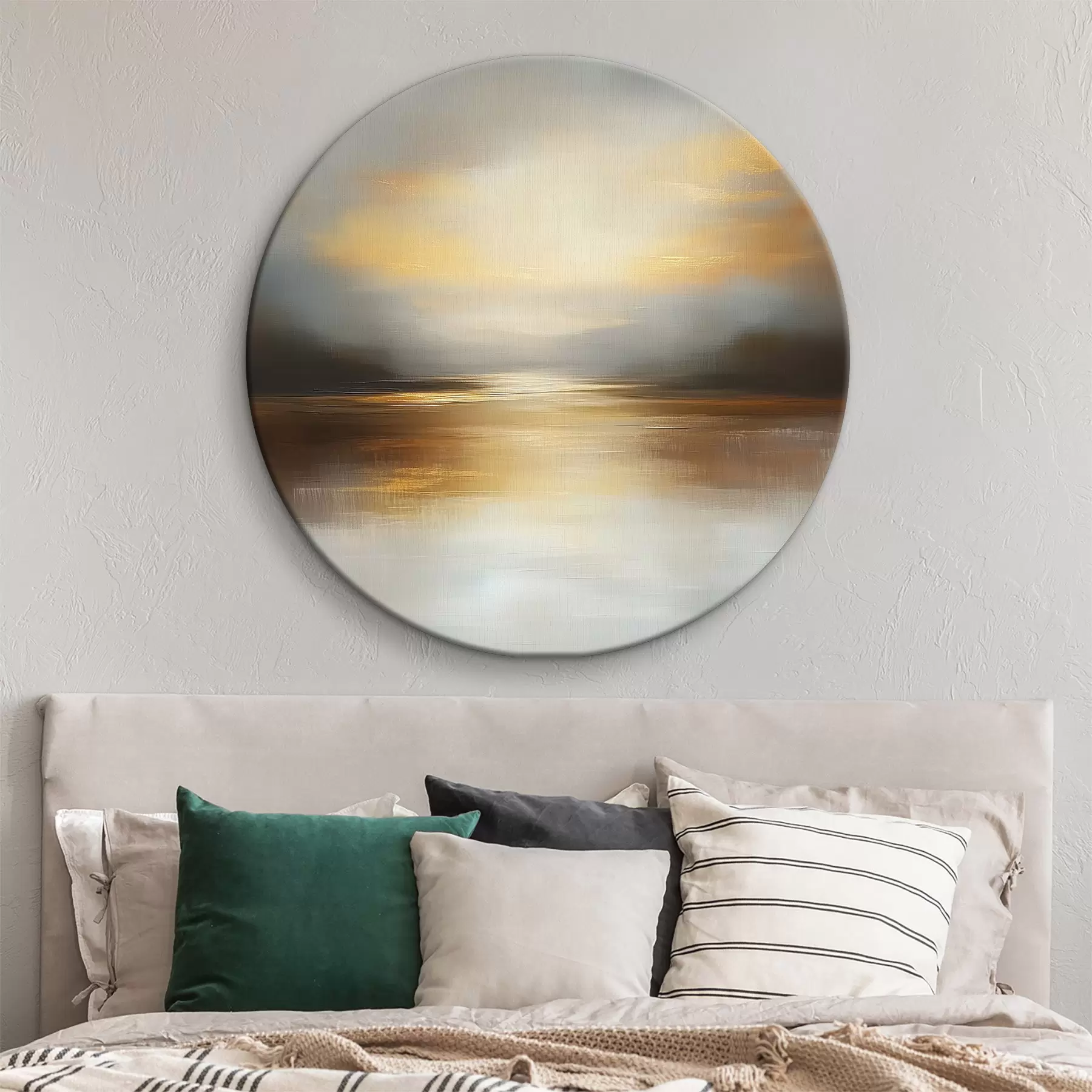 Glezna Abstrakta ainava ar saulrietu r40738