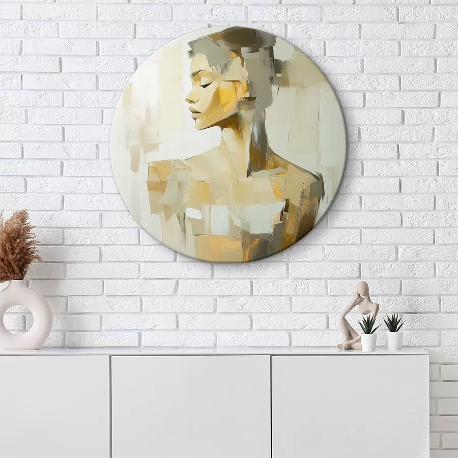 Glezna Sievietes abstrakcija ar otas triepieniem r40739