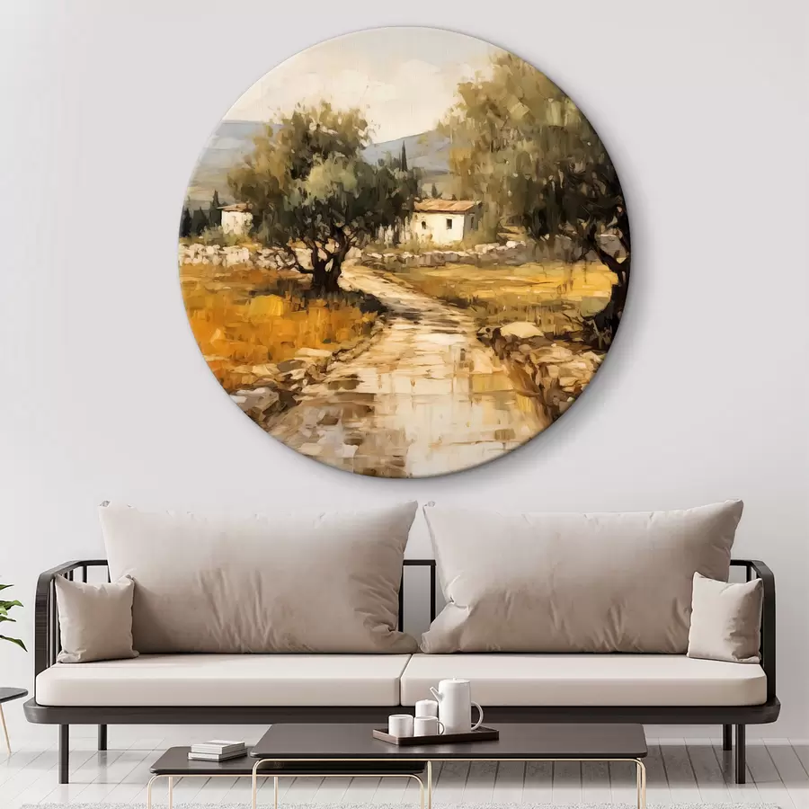 Glezna Ceļš uz ciematu, olīvkoki r40810