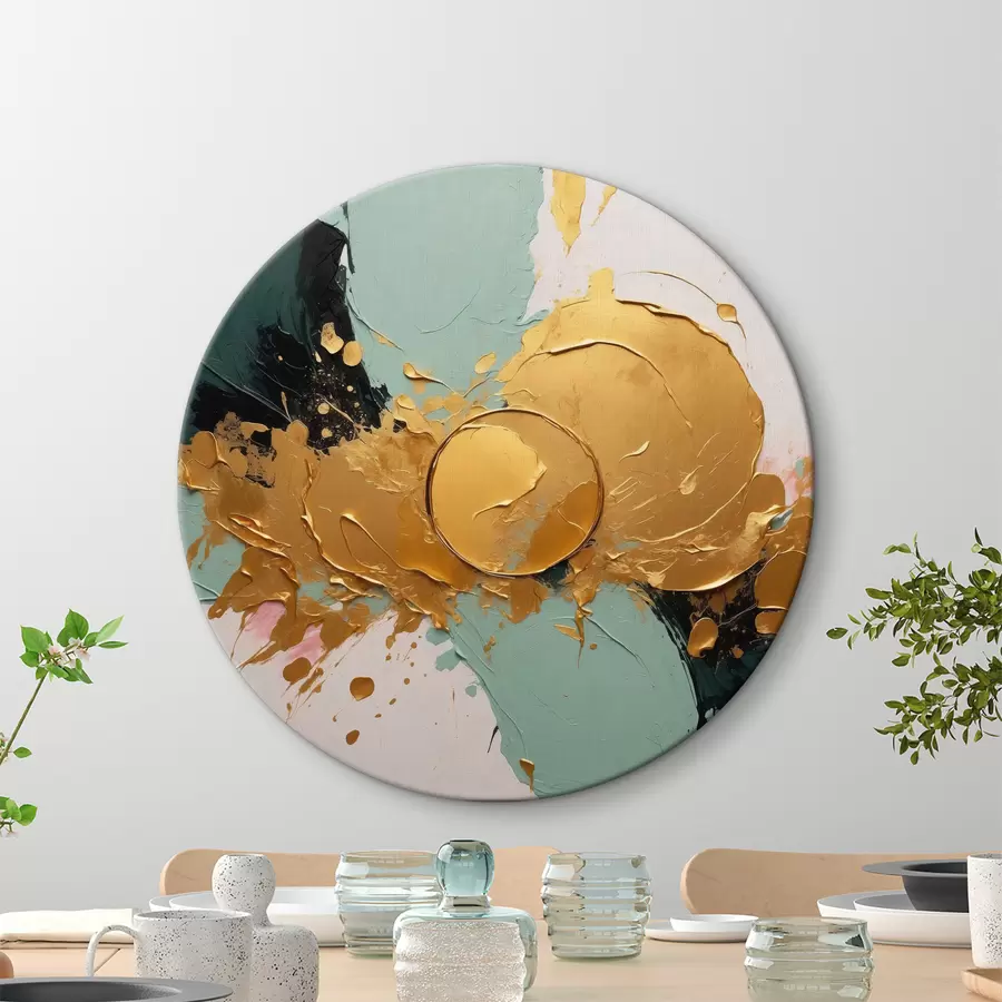 Fototapetes Abstraktā eļļas glezna baltā, melnā un dzeltenā krāsā r40855