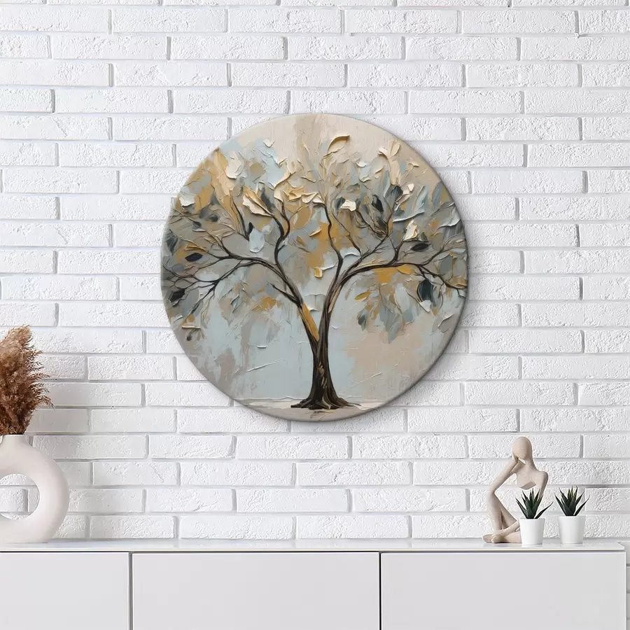 Fototapetes Koks uz abstrakta eļļas fona r40858