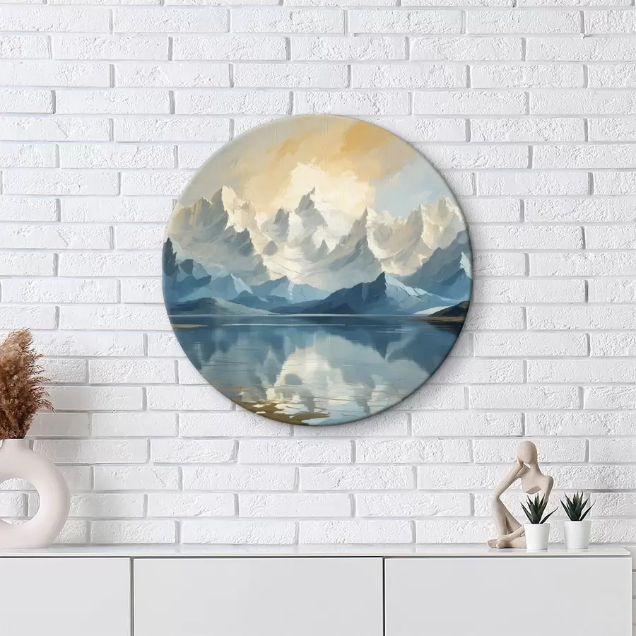 Fototapetes Ezers un sniegotie kalni r40861