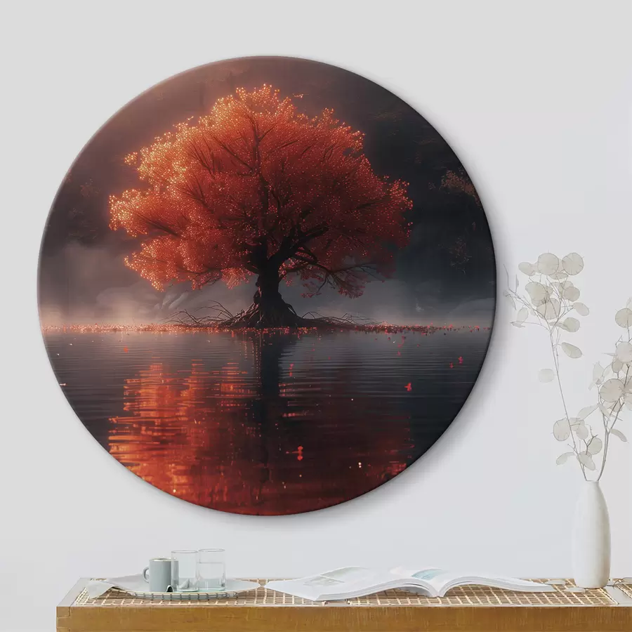 Glezna Sulīgs koks pie ūdens r40933