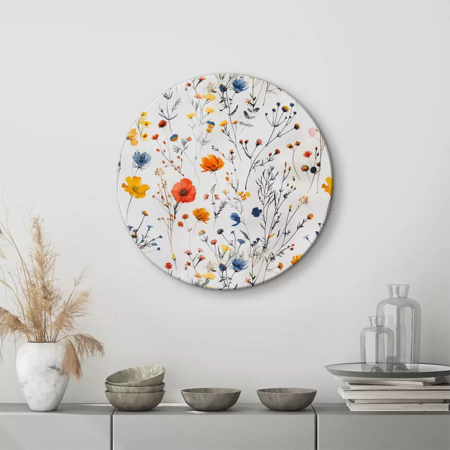 Glezna Ziedu kompozīcija ar magonēm un citiem savvaļas ziediem r40959