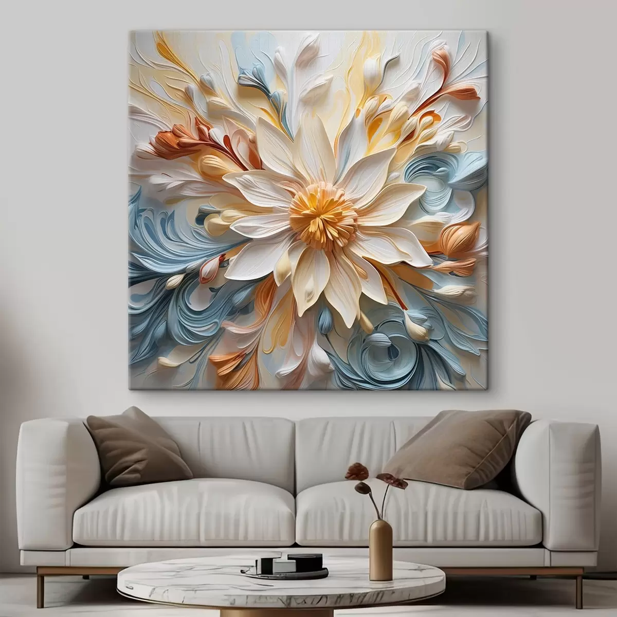 Glezna Ziedu abstrakcija, imitācijas modelēšana s42188