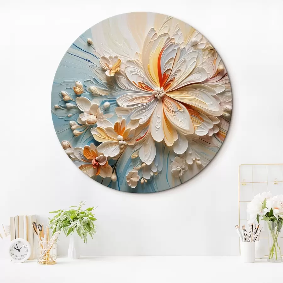 Glezna Volumetriska ziedu abstrakcija, imitācijas modelēšana r42189