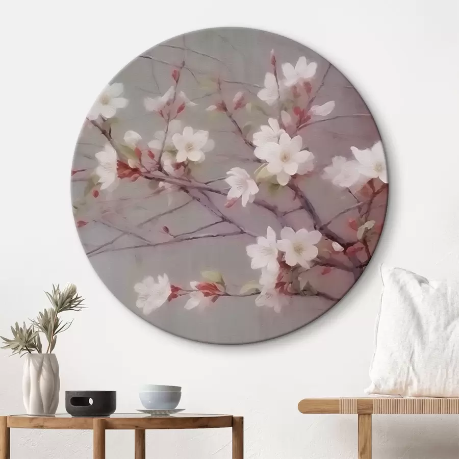 Glezna Zariņš ar baltiem ziediem r42339