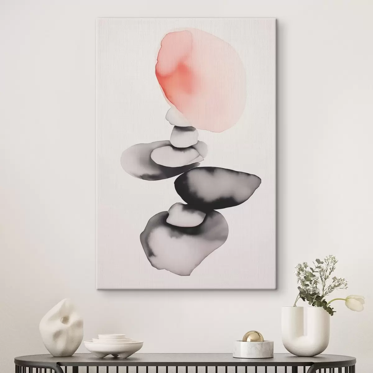 Glezna Traipu abstrakcija slapja akvareļa stilā s42409