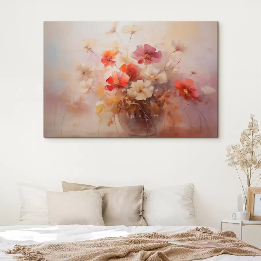 Glezna Ziedi vāzē glezniecības imitācija s42413