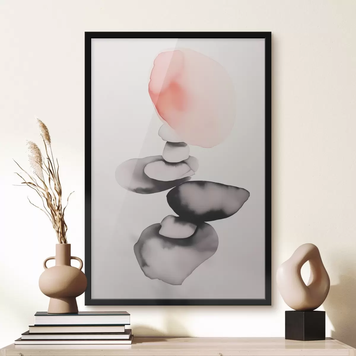 Plakāts Traipu abstrakcija slapja akvareļa stilā f42409