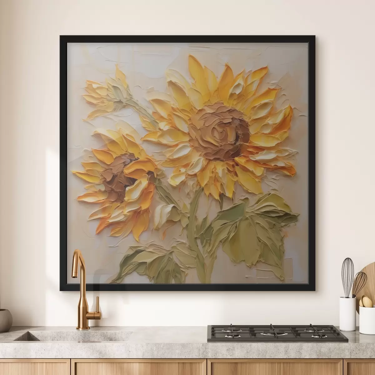 Plakāts Saulespuķes imitācija krāsu insultu f42411