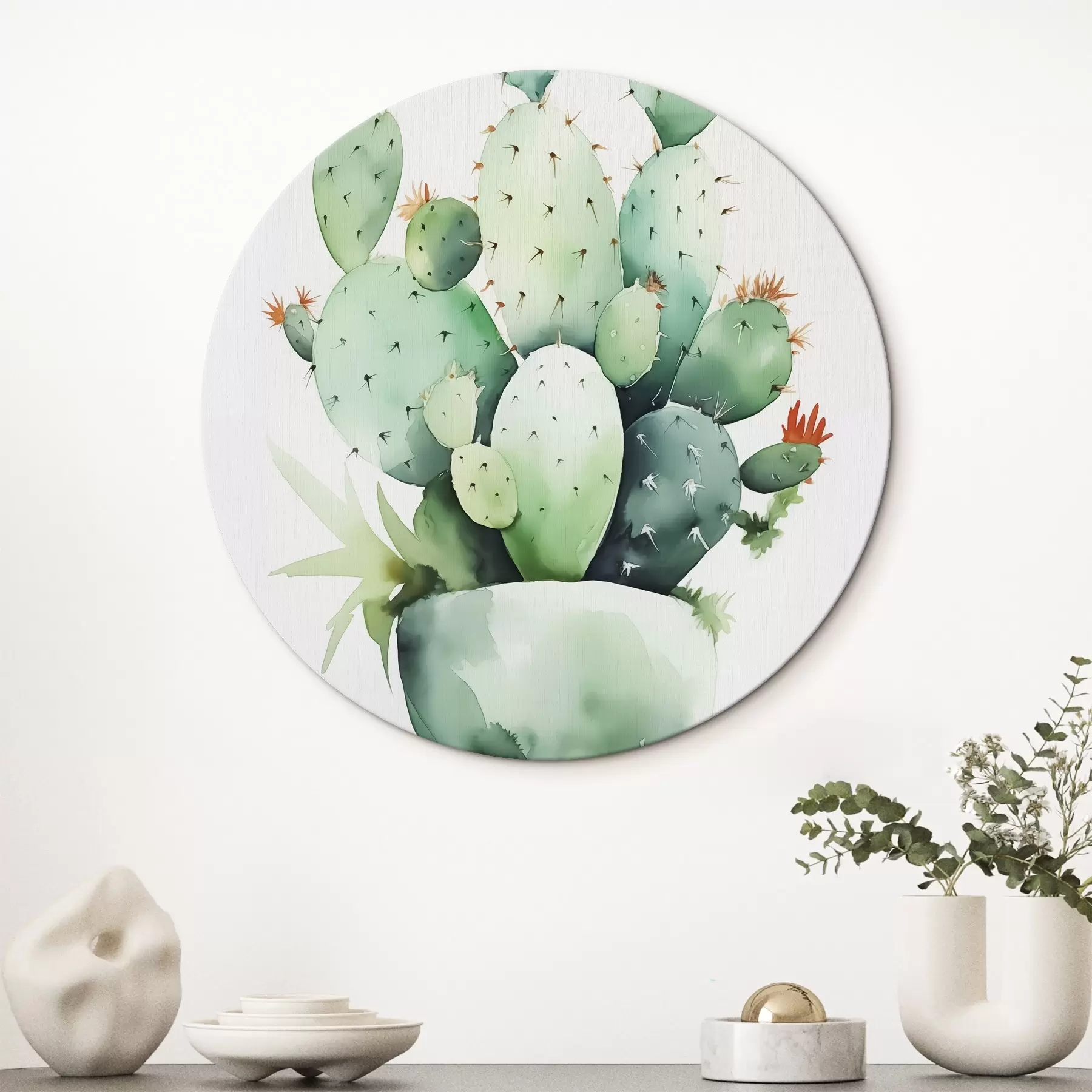 Fototapetes Kaktusa imitācija slapjš akvarelis r42410