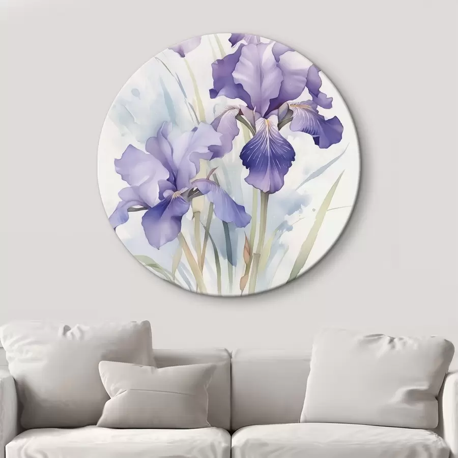 Fototapetes Akvareļu imitācija ar īrisiem r42414