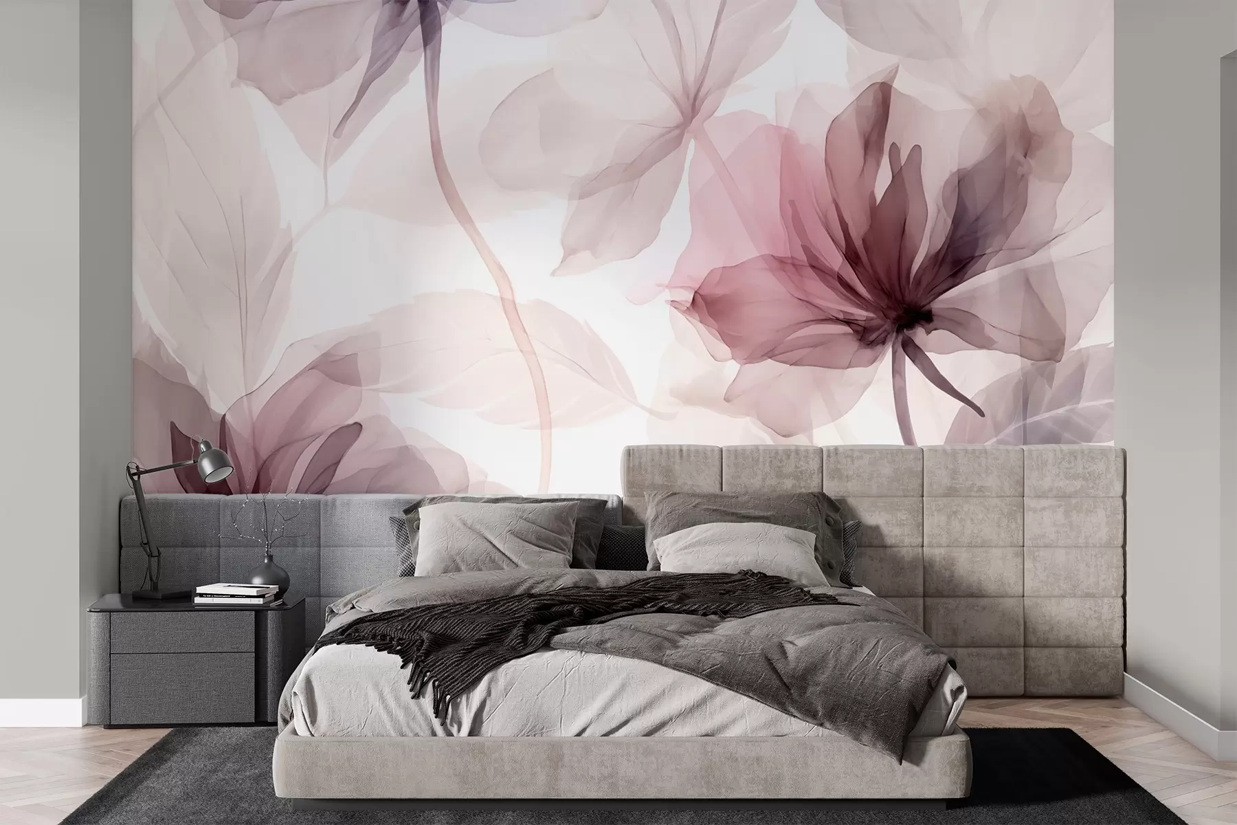 Fototapetes Efemeriski ziedi maigās pasteļkrāsāsās w02755